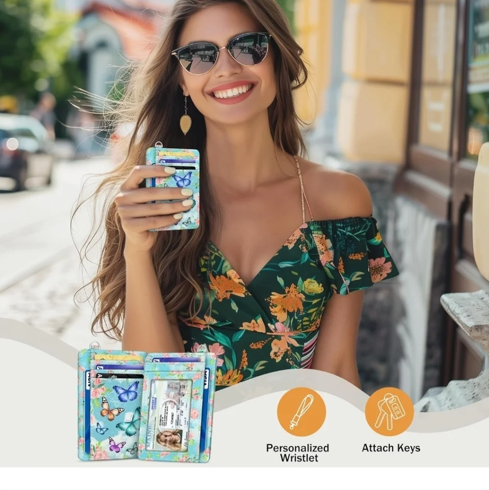 Floral Butterfly Card Holder